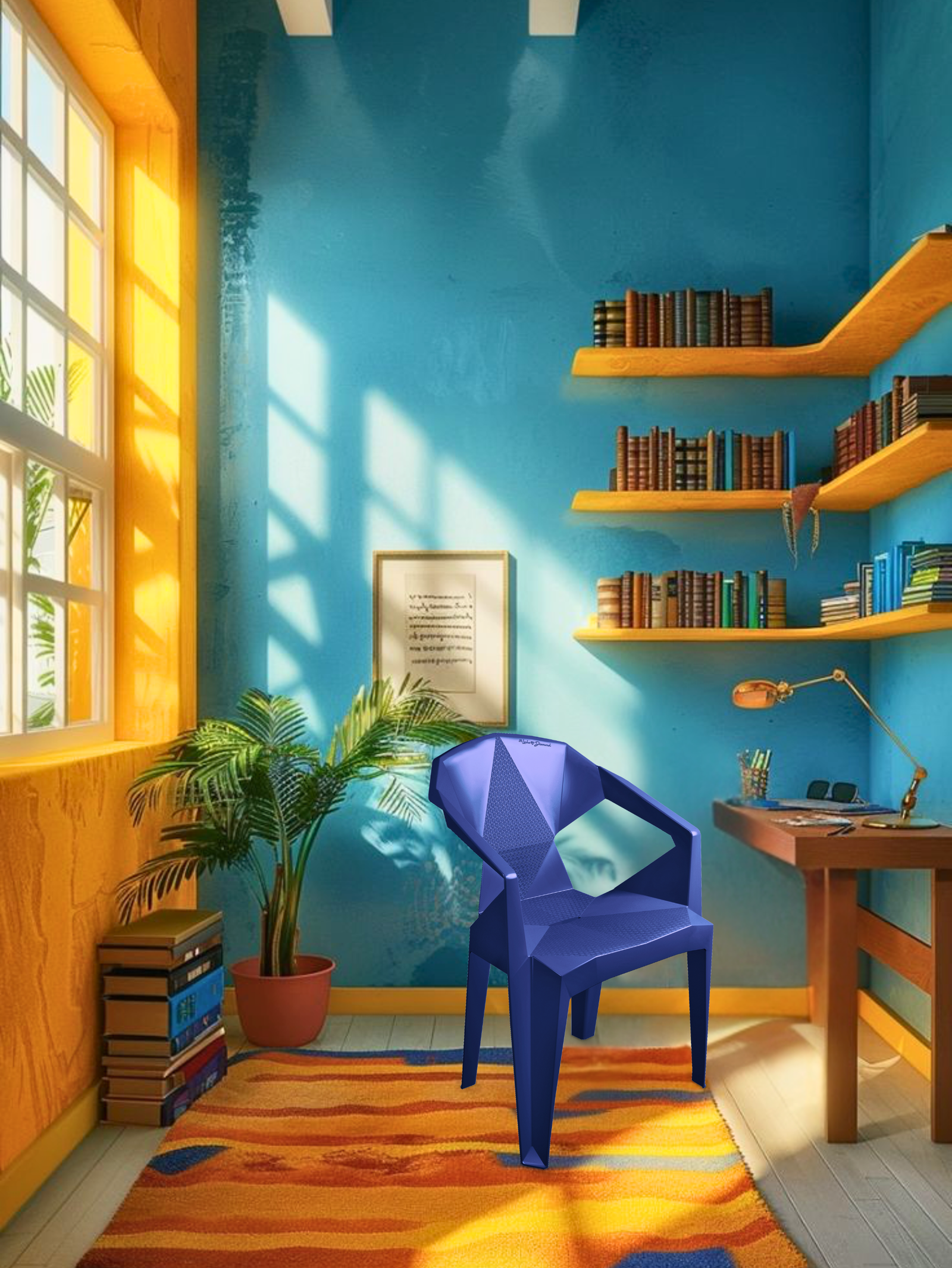 POLTRONA DIAMOND AZUL - Imagem 2